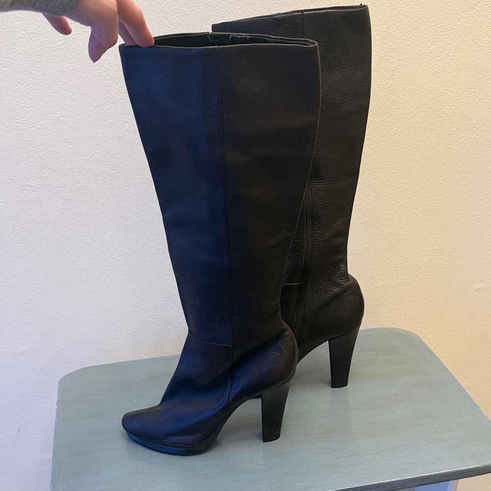 Calvin Klein Dark Brown Over the Knee Boots - Picture 4 of 10